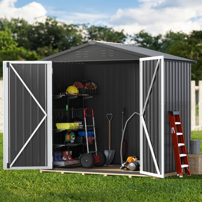 Large Metal Tool Sheds Heavy Duty Storage House W/Lockable Outdoor Storage Shed