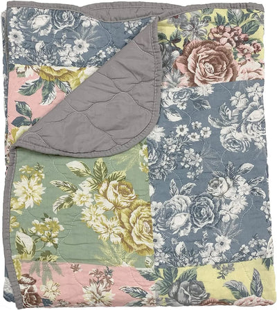 Emma Traditional Patchwork Print Throw Blanket